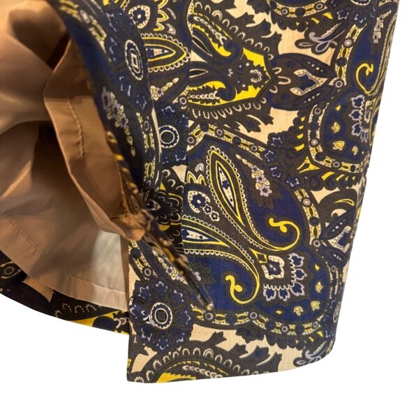 Ann Taylor Paisley Pencil Skirt Size 12  100% Cotton Shell & Polyester Lining - Picture 7 of 12